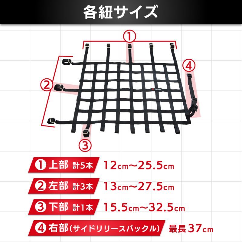 各紐サイズ、レース用ウィンドウネット